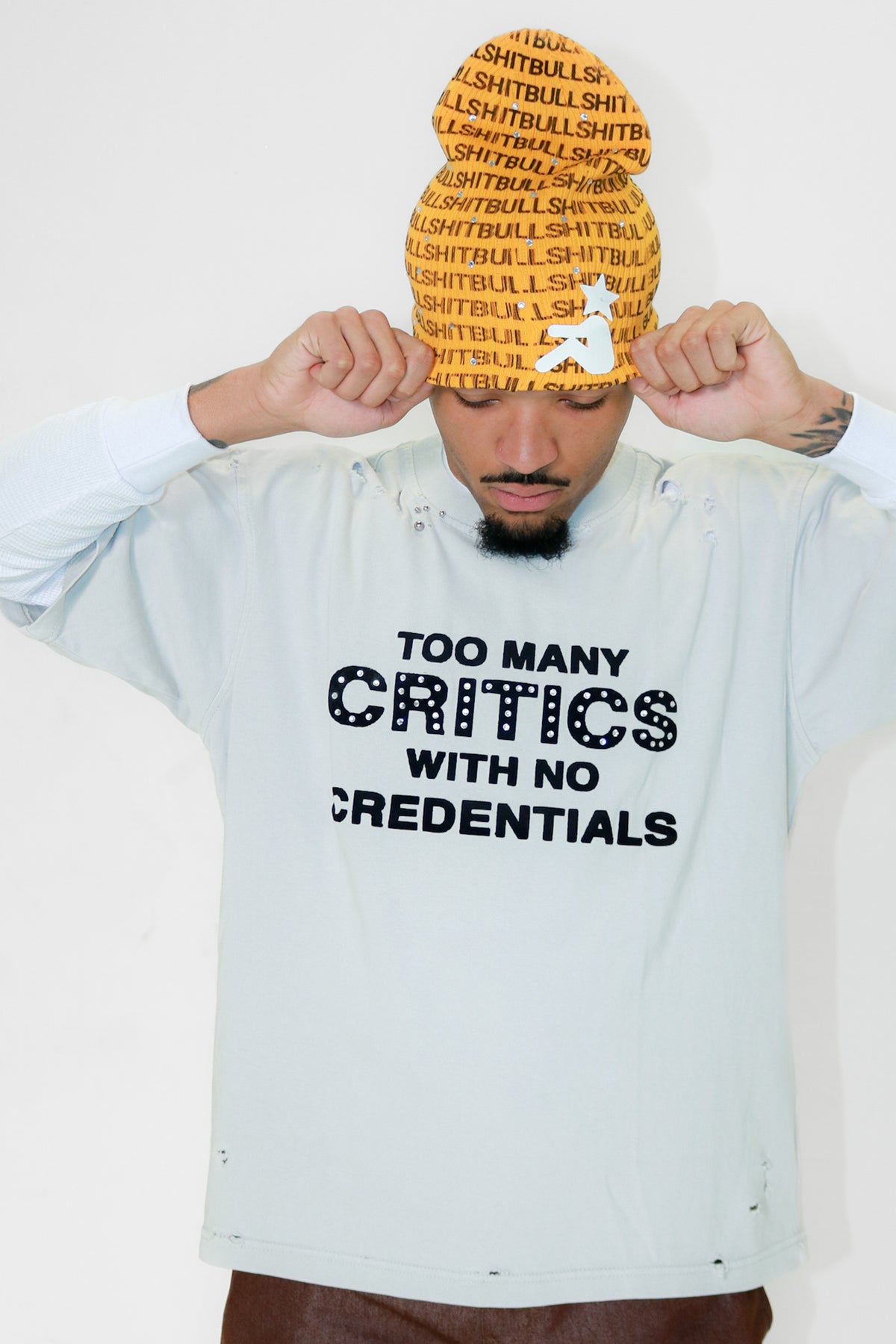 Off-White Critics Rhinestone Tee