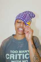 Purple BS Rhinestone Beanie