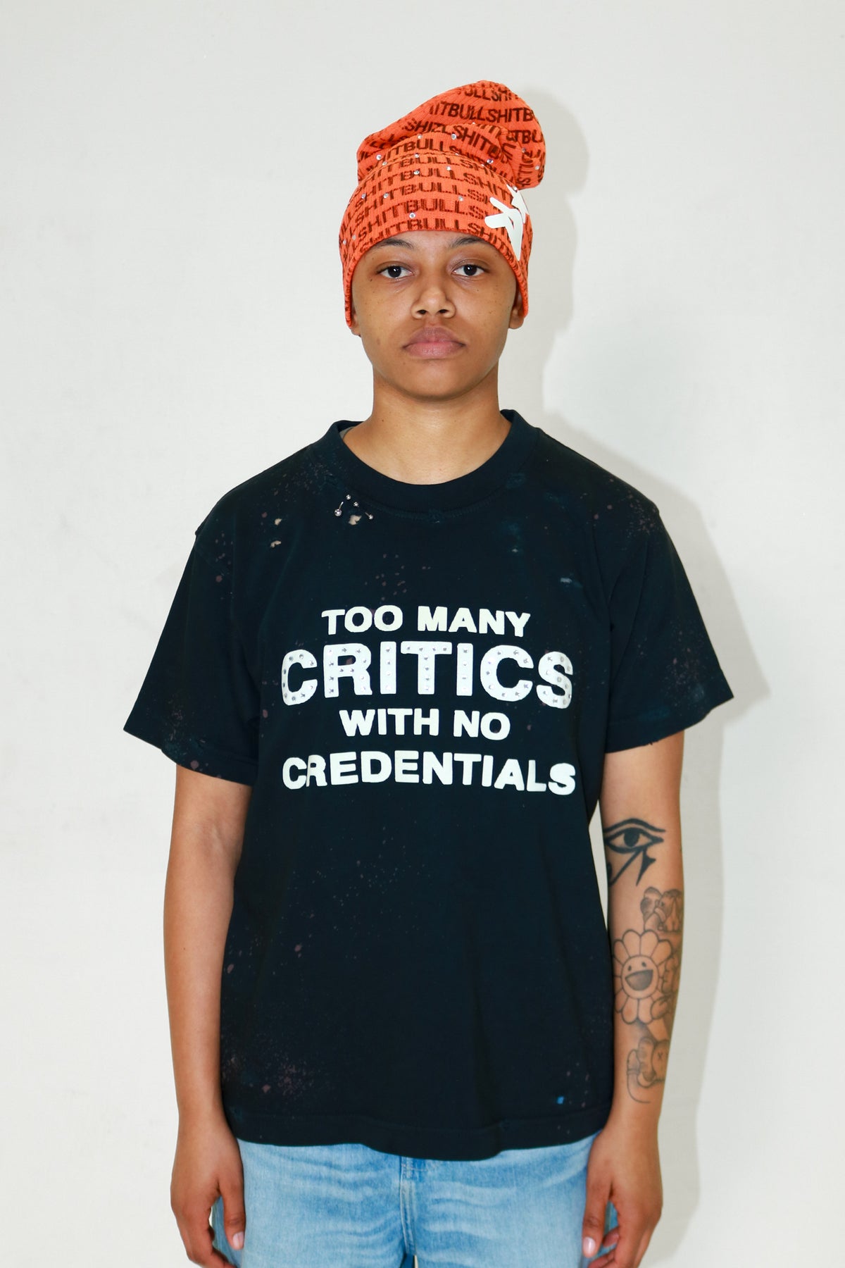 Black Critics Rhinestone Tee