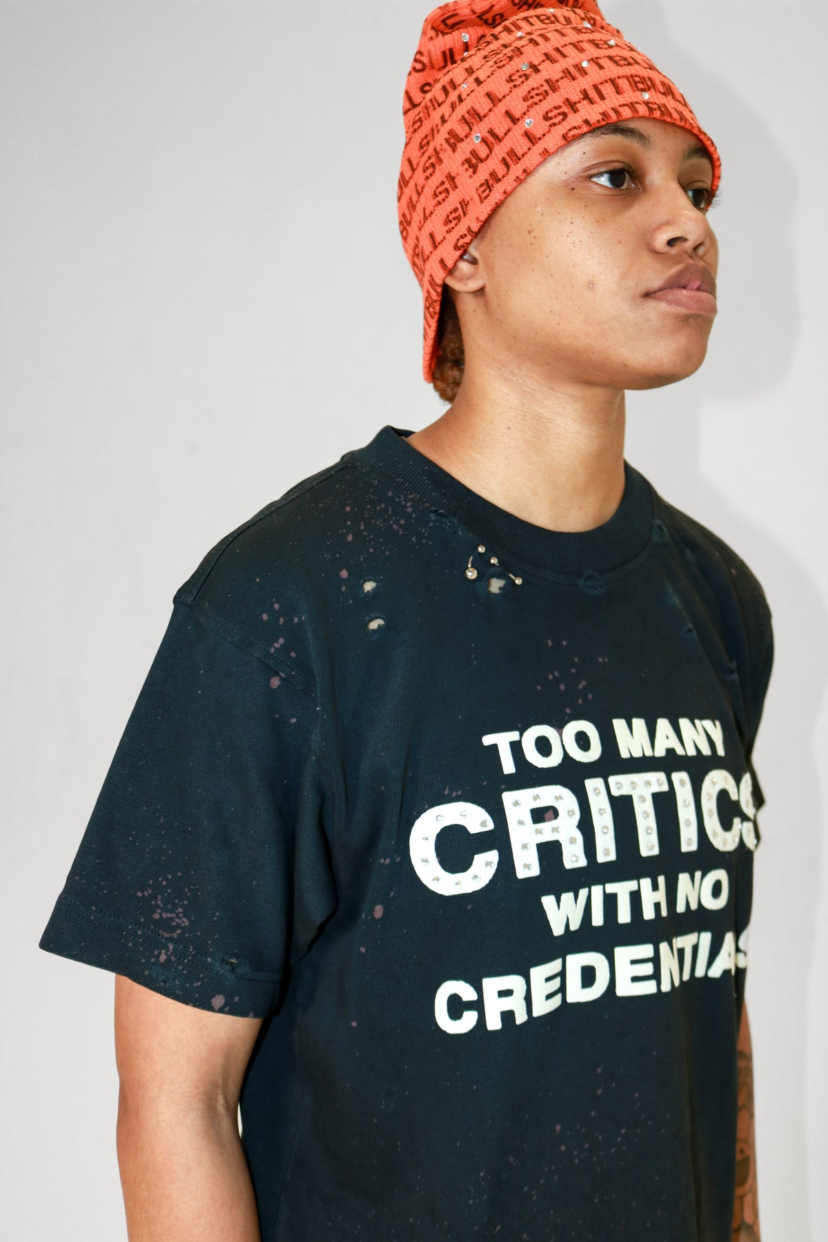 Black Critics Rhinestone Tee