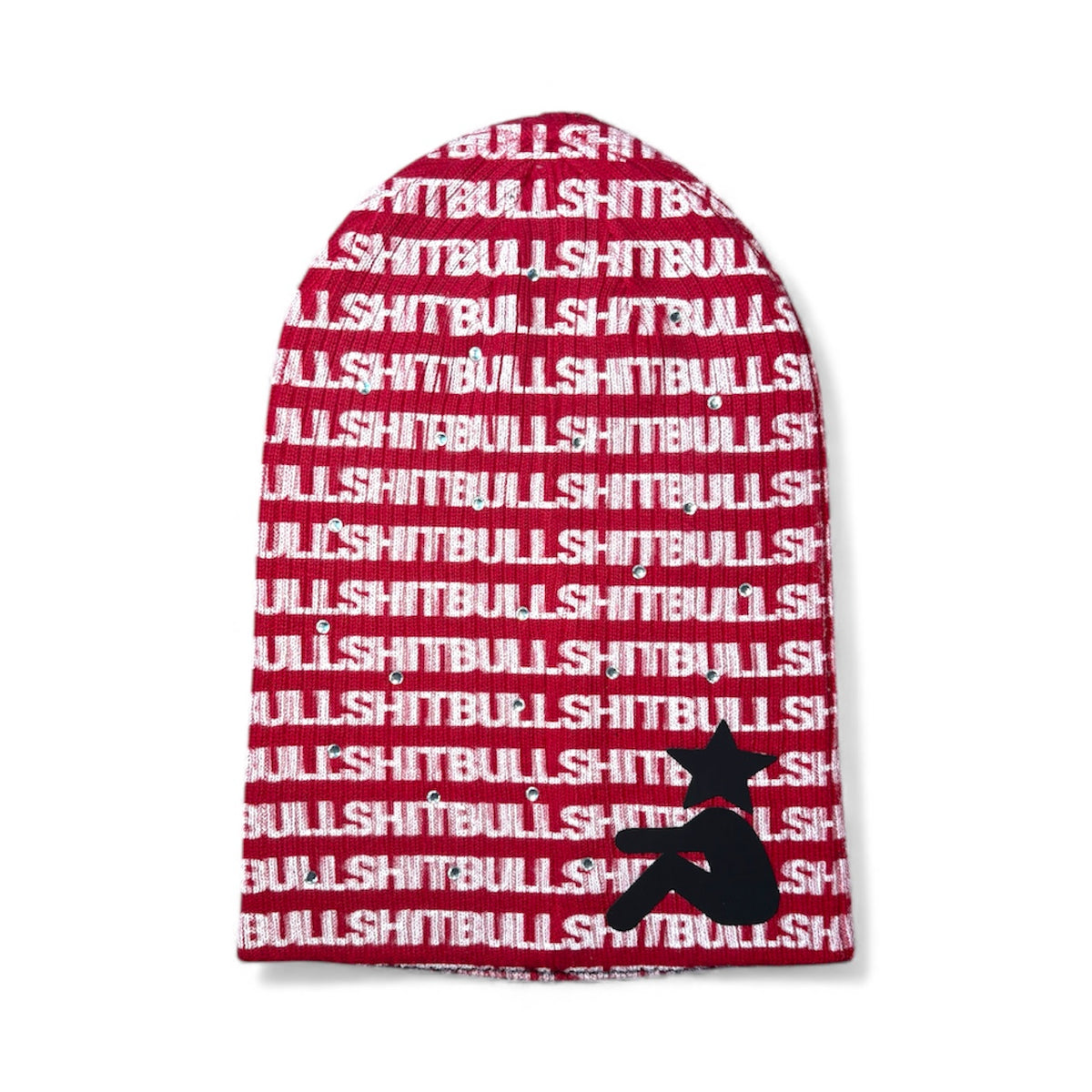 Red BS Rhinestone Beanie